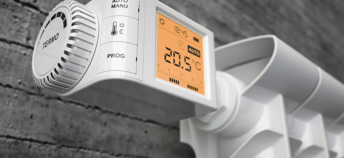 Radiator thermostat controller on heater